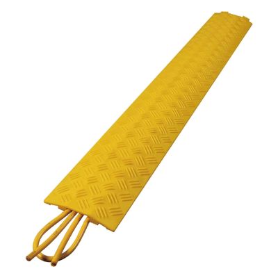 ZTZBFGM Durable Cable Protection Ramp Cover,Wire Coverings Supports 3000Lbs Single Channel Heavy Duty Hose and Cord Track Floor Protection,for Indoor Outdoor Use,100x13x2 cm~2