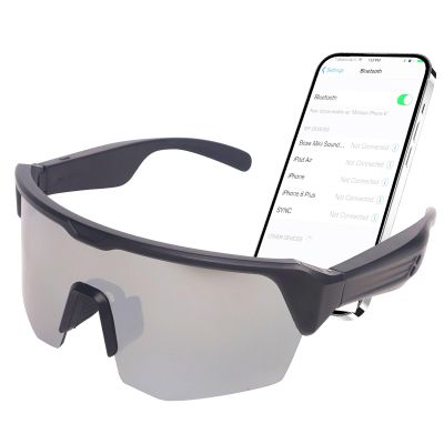 SPBSVDT Smart Bluetooth Glasses for Men: Smart Glasses Built-in Mic & Open Ear Music Speakers, UV Protection Running Cycling Sunglasses for Outdoor Activities and Everyday Use (Gray)