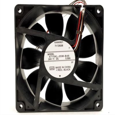 4715KL-05W-B46 DC 24V 0.56A 120x120x38mm 3200RPM 138CFM 4-Wire Inverter Fan