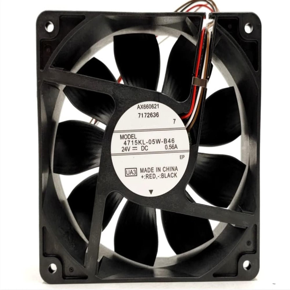 4715KL-05W-B46 DC 24V 0.56A 120x120x38mm 3200RPM 138CFM 4-Wire Inverter Fan