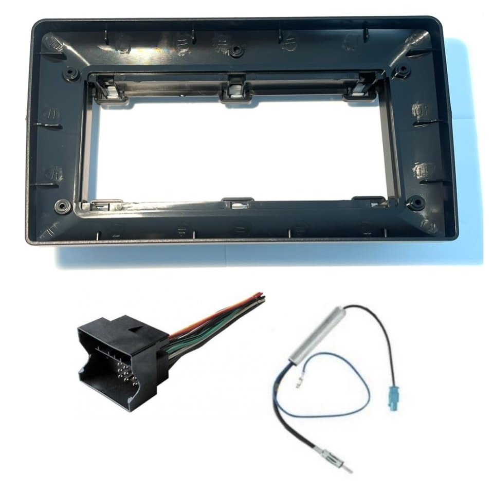 9 Inch Car Stereo Install Dash Kit, Wire Harness, and AM/FM Radio Antenna Adapter -Made for VW: 2012-2015 Beetle, 2007-2014 Eos, 2010-2014 Golf, 2006-2015 Made for Jetta, 2006-2014 Passat