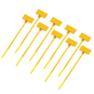 MECCANIXITY 250pcs Marker Cable Zip Ties, 4 Inch Self-Locking Nylon Labels Zip Tie Wraps, Wire Tags Ties Straps for Indoor and Outdoor, 3/32",Yellow