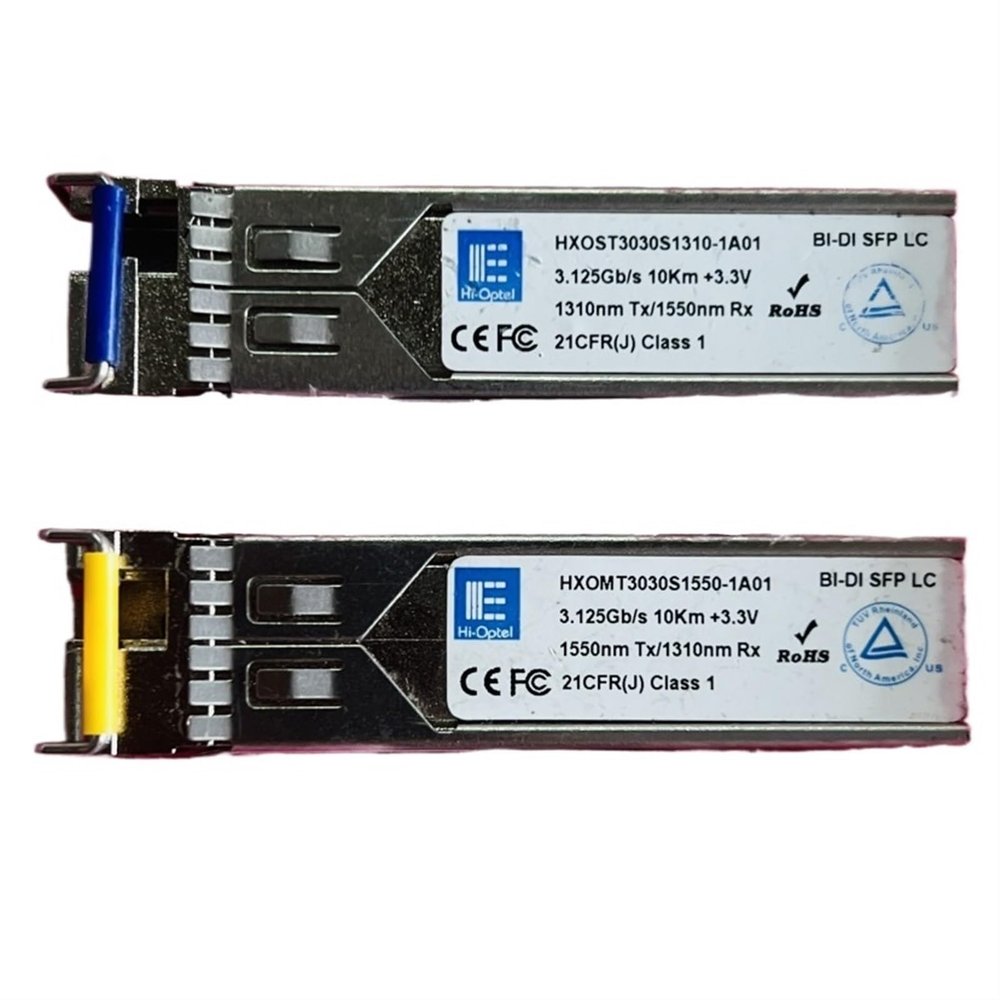 Aihexun 3.125G10KM Single-Mode Repeater Near-end Unit Single-Fiber Optical Module A1310/B1550 Pair