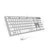 B.FRIENDIT Wired USB Keyboard, Comfortable Quiet Chocolate Keys, Durable Ultra-Slim Computer Keyboard Wired(QWERTY) for PC, Windows 11/10/8/7/XP/Vista KB1430 (Silver, Wired Keyboard for Windows) view 1