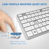 B.FRIENDIT Wired USB Keyboard, Comfortable Quiet Chocolate Keys, Durable Ultra-Slim Computer Keyboard Wired(QWERTY) for PC, Windows 11/10/8/7/XP/Vista KB1430 (Silver, Wired Keyboard for Windows) view 3
