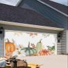 Sage Green Pumpkin Garage Door Banner Cover Decorations,Thanksgiving White Orange Flower Leaf Large Outdoor Hanging Garage Door Covers Christmas Thanksgiving Halloween Holiday Wall Backdrop,6.8x16ft view 4