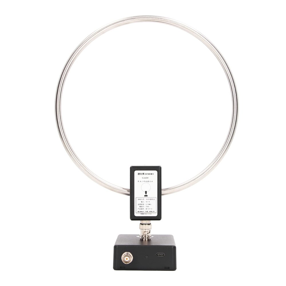 Short Antenna Ring Body, Stainless Steel Loop Antenna for Indoor Reception 2.3-30MHz with Excellent Performance, Long Service Life