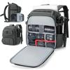 BAGSMART Camera Bag for Photographers, Professional Camera Bag Fits up to 15.6" Laptop, DSLR/Drones/Tripod Camera Case with Rain Cover, Grey view 1
