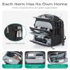 BAGSMART Camera Bag for Photographers, Professional Camera Bag Fits up to 15.6" Laptop, DSLR/Drones/Tripod Camera Case with Rain Cover, Grey view 2