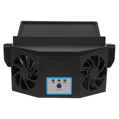 jojobasec Air Circulation Fan 4500RPM Solar Charging Ventilation Fan Auto Interior Cooling Fan for Car Vehicle Truck SUV