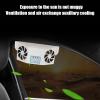 jojobasec Air Circulation Fan 4500RPM Solar Charging Ventilation Fan Auto Interior Cooling Fan for Car Vehicle Truck SUV view 3