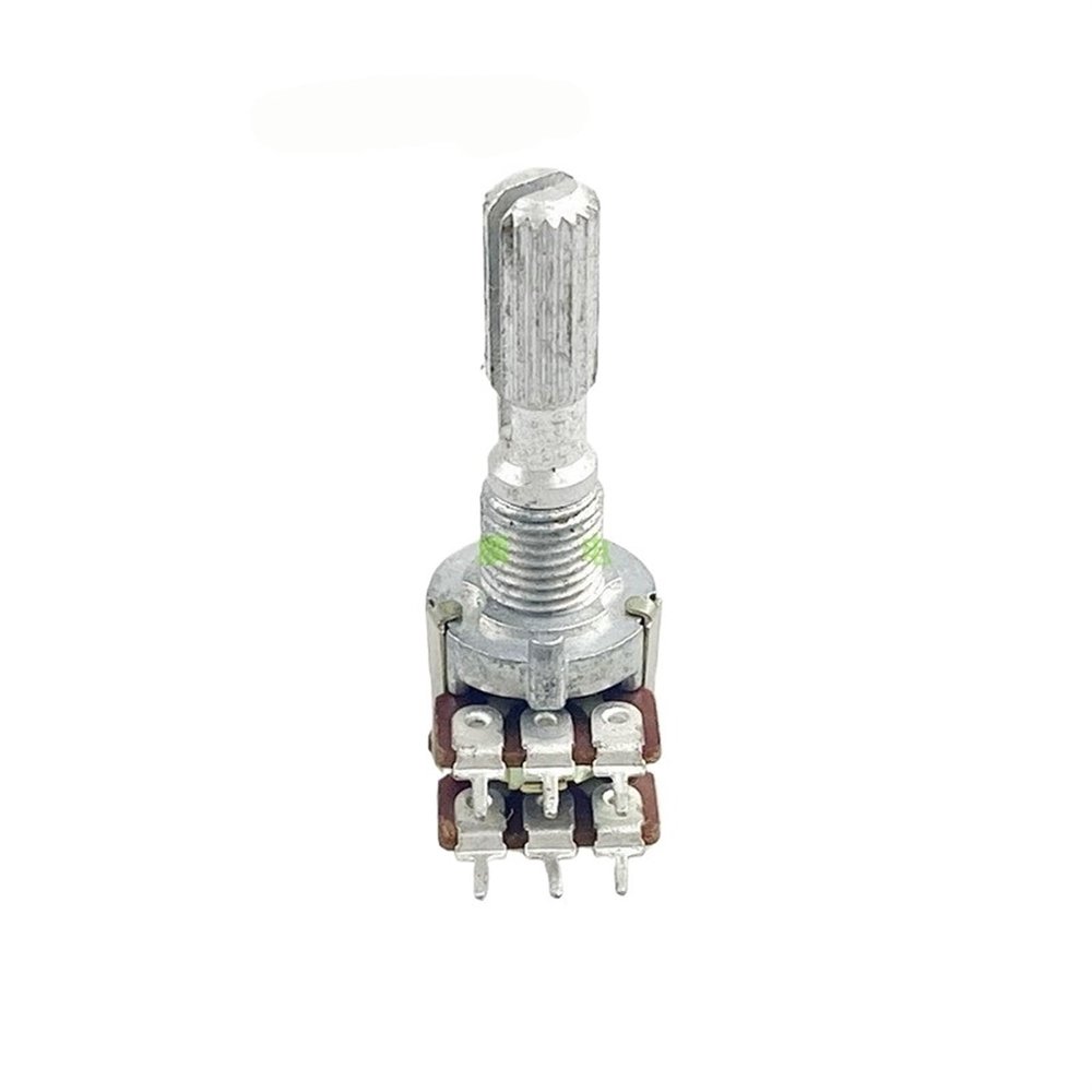 2Pcs/Lot B10K 6-pin Dual Speaker Amplifier Audio Volume Potentiometer 25MM Handle Length