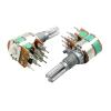 Aihexun 2Pcs/Lot F12 Dual A10K Power Amplifier Audio Computer Speaker Volume Switch Potentiometer with Switch view 4