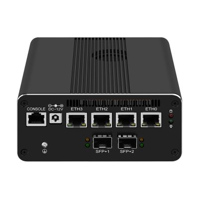 MOGINSOK Micro Firewall Appliance 10GbE SFP+ Mini PC, Intel Raptor Lake U300E 16GB DDR5 256GB PCIE SSD 4x2.5GbE 2 * 10Gb Home Server/Router 1xConsole Support Pfsense/OPNsense