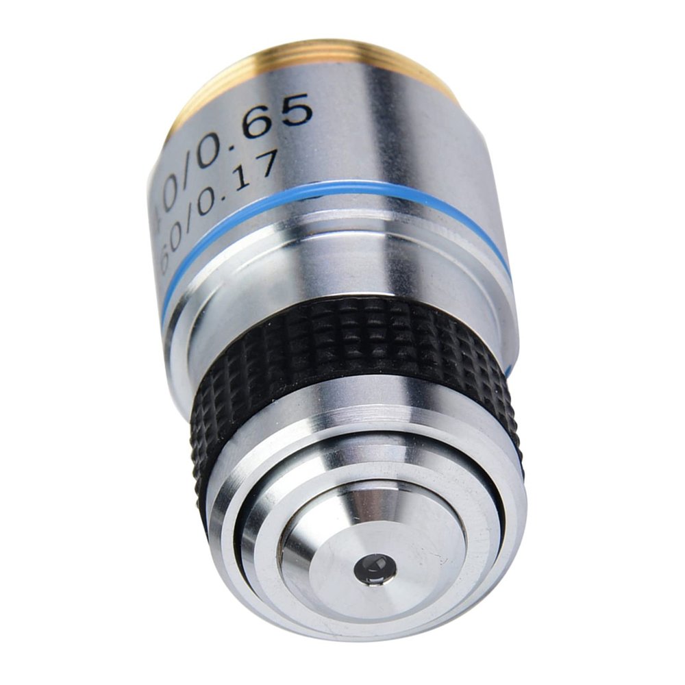 40X Achromatic Objective Lens Aluminum Alloy Shell, Eliminate Reflections, Increase Contrast, Clear Images, Biological Microscope