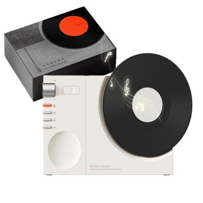 Retro Bluetooth Speaker, Vintage Record Player Design, Classic Phonograph Style Decorative Speaker for Home Office