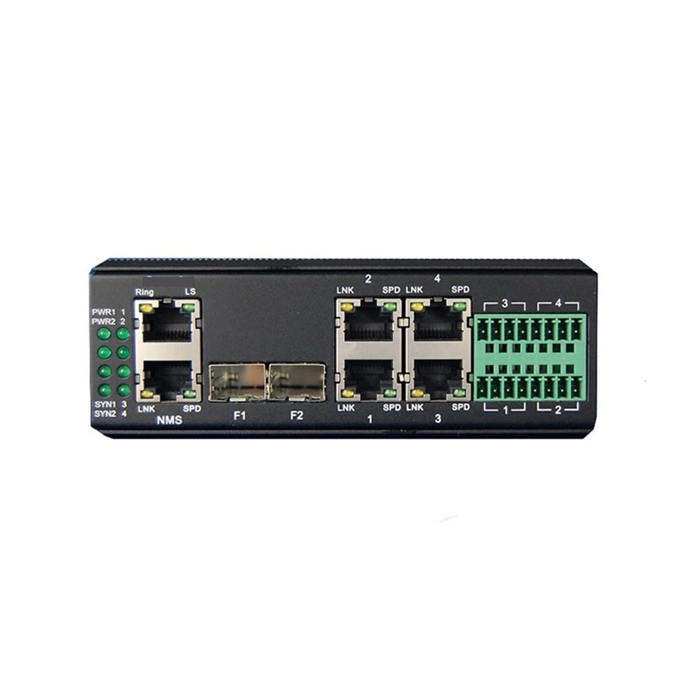 BAISULI Industrial Din Rail Switch Gigabit Ethernet Industrial Grade 4 Port Gigabit Ethernet + 4 Port Serial + 2 Gigabit SFP