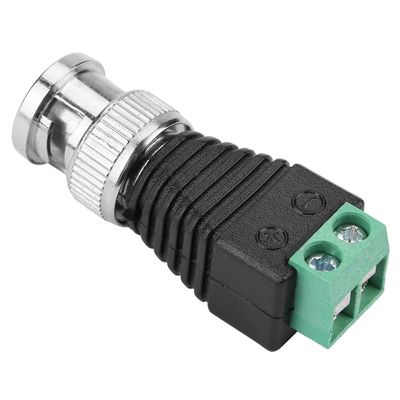 TARSHYRY BNC Male Connector, 10Pcs Green Coaxial Cable Terminal Adapter for CCTV Video Balun Camera, No Soldering Required