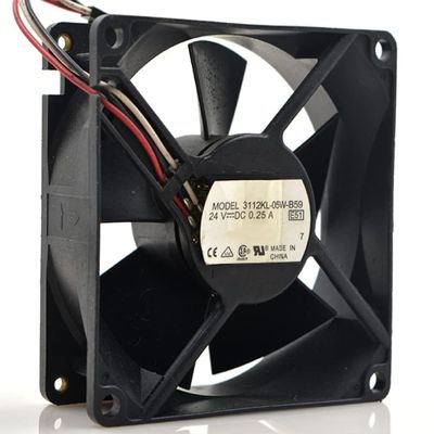 3112KL-05W-B59 DC 24V 0.25A 3800RPM 55CFM 80X80X32MM 3-Wire Cooling Fan