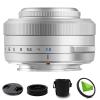 TTArtisan 27mm F2.8 f/2.8 XF-Mount Auto Focus APS-C STM Lens for Fujifilm Fuji X-Mount Cameras X-T10 X-T2 X-T20 X-T30 X-T3 X-T4 X-T5 X-T100 X-T200 X-T30 X-PR01 X-PR02 X-PR03 X-E4 -Silver view 1