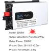 Lakenbroade Power Inverter,DC 12V 24V 48V to 110V/220V AC Ac Pure Sine Wave Inverter 5000W Car Inverter,with Ac Outlets and LCD Display,Power Inverters for Vehicles,12Vto110V view 2