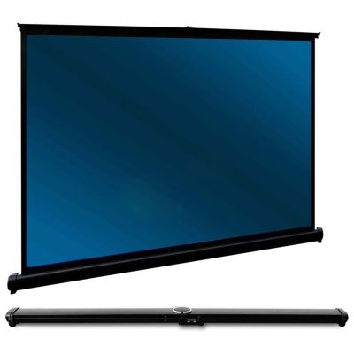 40'' 50'' Portable Projection Screen Desk Top Projector Screen 16:9/4:3 HD Home Theater Wrinkle Free Floor Standing Mobile Video Projector Screen for School Meetings, Quick Assembly(16:9,40")