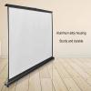 40'' 50'' Portable Projection Screen Desk Top Projector Screen 16:9/4:3 HD Home Theater Wrinkle Free Floor Standing Mobile Video Projector Screen for School Meetings, Quick Assembly(16:9,40") view 2