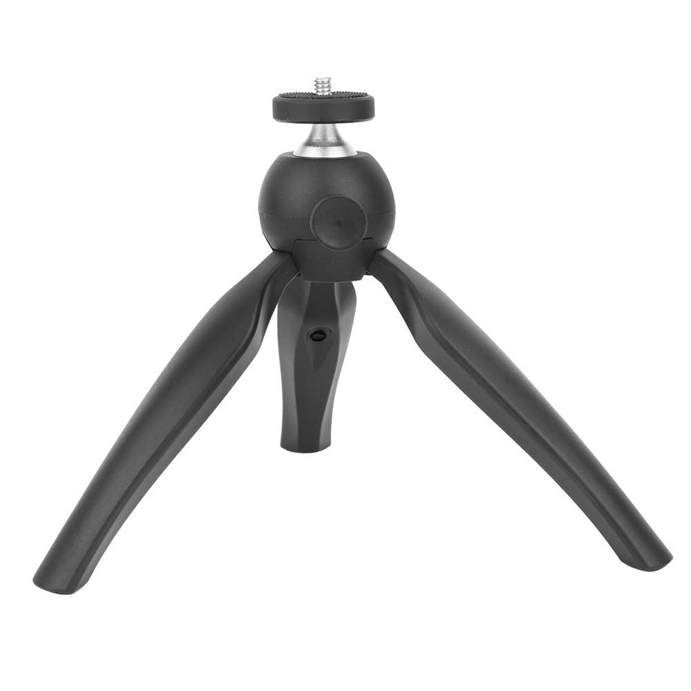 Mini Desktop Tripod Stand, Portable Tabletop Tripod with 1/4in Screw 360 Rotation Adjustable Ball Head Desk Stabilizer for Pocket Photo Light, Camera 2.5kg Load