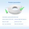 Buacoz SC/APC to SC/APC SingleMode Indoor Armored Fiber Optic Internet Cable, 180ft/55M Simplex - 9/125um Fiber Optic Jumper Optical Patch Cord, LSZH White with 1 Coupler view 2