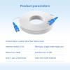 Buacoz SC to SC UPC Fiber Patch Cable, Indoor Single Mode Simplex - 9/125um FTTH Fiber Optic Jumper Optical Patch Cord - 196ft/60Meters, LSZH White Fiber Optic Internet Leather Cable view 2