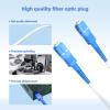 Buacoz SC to SC UPC Fiber Patch Cable, Indoor Single Mode Simplex - 9/125um FTTH Fiber Optic Jumper Optical Patch Cord - 196ft/60Meters, LSZH White Fiber Optic Internet Leather Cable view 3