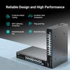 16 Port PoE Switch Unmanaged, 16 Port PoE+@250W, 2 Gigabit Uplink Ports, 1 SFP Port, NICGIGA 19 Port Network Power Over Ethernet Switch, VLAN Mode, AI Watchdog 19 inch RackMount, Plug and Play. view 3