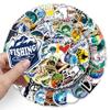 102Pcs Fishing Sticker Set: Reel in Adventure with Waterproof Vinyl Decals for Laptop, Car, Skateboard, Scrapbook view 3