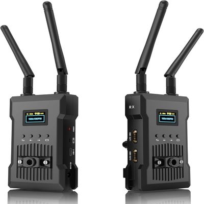 4K Wireless HDMI Transmitter and Receiver Video Transmission System, 2.4/5G Dual-Band 984ft Los Range 60ms Latency up to 4 Devices Monitoring for Live Streaming TVS,DSLR, projectors etc