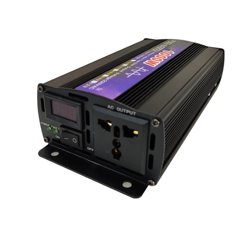 Pure Sine Wave Inverter,12V/24V DC to 120V AC Converter with LCD Display for Home Emergency,Outdoor,etc (ZX-1000W)