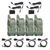 Retevis RT22 Walkie Talkies Rechargeable(4 Pack) with Earpieces(4 Pack), Voice Activated, Emergency Alarm, Acoustic Tube Headset, Coil, 2 Pin view 1