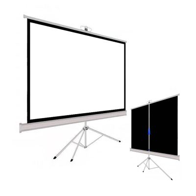 ROFBIHG Projector Screen and Stand 16:9 HD 160 Viewing Angle Wrinklefree Tripod Screen Pull Up Foldable Stand for Home Cinema Theater Presentation Education Outdoor Indoor Public Display(16:9 72in)