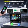 10" Android 13 Double Din Car Stereo for Toyota Tacoma 2005-2013 w/Wireless Carplay Android Auto IPS Car Audio Receiver w/WiFi GPS Bluetooth AHD Backup Camera Mic,SWC/AV in/FM Radio Receiver view 3