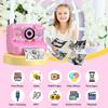 Instant Print Camera for Kids Age 3-12 Girls Boys 1080P HD Digital Video Cameras with 5 Print Paper & 32G Card Toddler Portable Travel Toys Camera for Christmas Birthday Gifts view 2