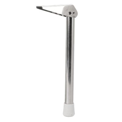 304 Stainless Steel Marine Seat Legs with 90 Degree Adjustable Swing Leg for Boat Yacht RV, White Rubber Tip 13in Long 1in Diameter Tube for Bench Boat Seats Folding Boat