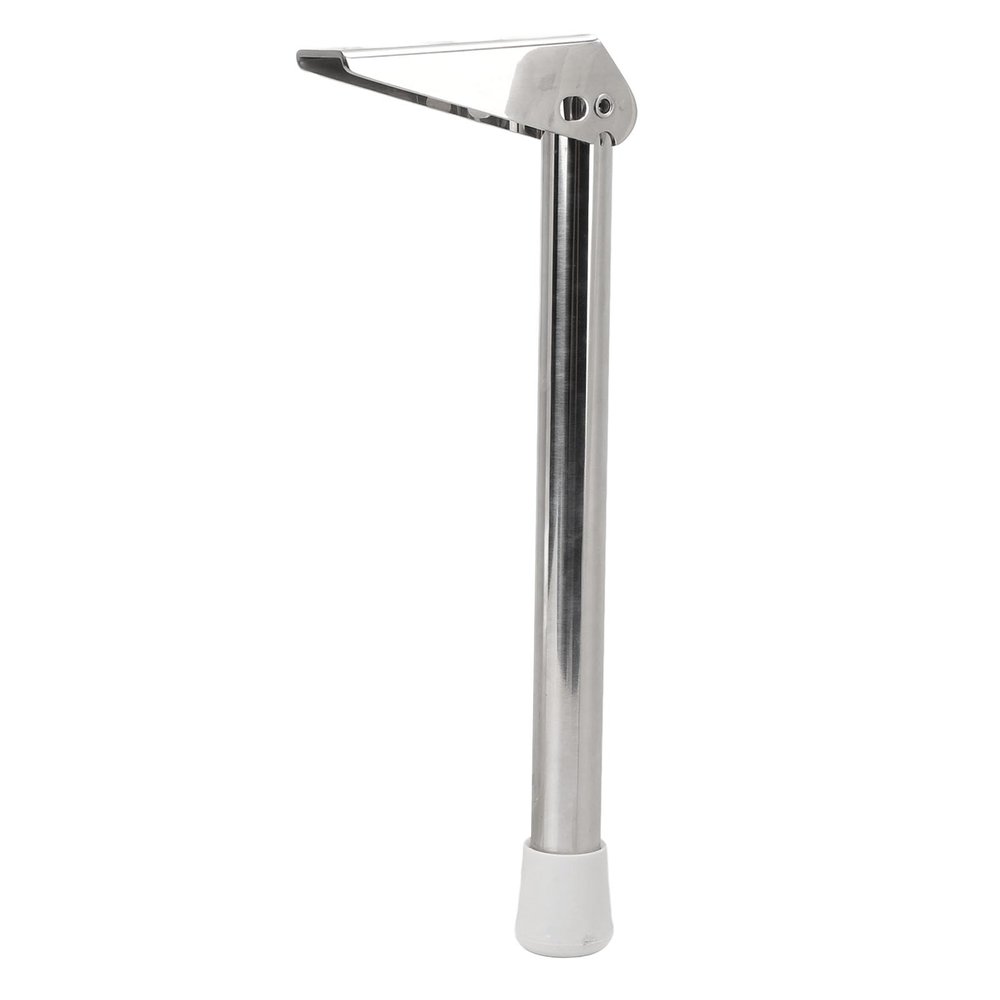 304 Stainless Steel Marine Seat Legs with 90 Degree Adjustable Swing Leg for Boat Yacht RV, White Rubber Tip 13in Long 1in Diameter Tube for Bench Boat Seats Folding Boat