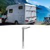 304 Stainless Steel Marine Seat Legs with 90 Degree Adjustable Swing Leg for Boat Yacht RV, White Rubber Tip 13in Long 1in Diameter Tube for Bench Boat Seats Folding Boat view 3