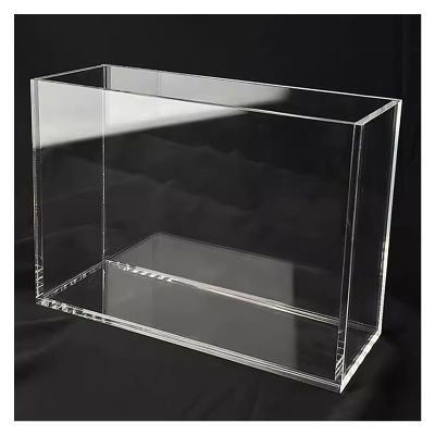Creative Photography Tray Acrylic Display Cabinet, Transparent Shallow Water Tank Cosmetics Advertising Shooting Props, Thickness 5mm Storage Tray(7.9x3.9x7.9in)