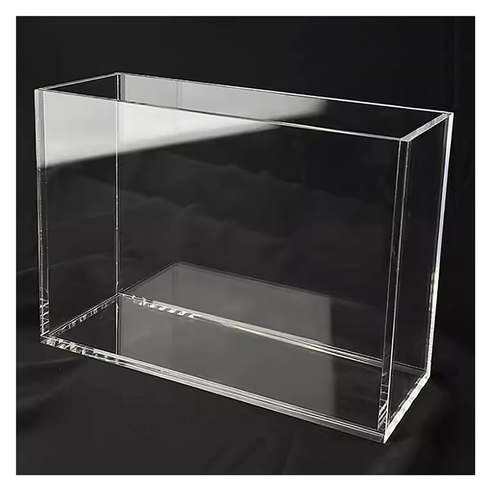 Creative Photography Tray Acrylic Display Cabinet, Transparent Shallow Water Tank Cosmetics Advertising Shooting Props, Thickness 5mm Storage Tray(7.9x3.9x7.9in)