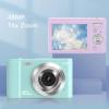 Digital Camera, 2.7K 48MP Autofocus HD Compact Camera with Dual Cameras, 16X Zoom Travel Portable Compact Camera for Teens Students Beginner (Light Green) view 3