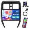 Slakerbe 2GB+32GB Wireless Carplay Android Auto Car Audio Fit for Nissan for Versa for Sedan 2015-2019 10inch Touchscreen Car Radio Multimedia Player Support GPS WiFi FM Radio SWC view 1
