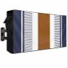 Hsqirky Outdoor TV Cover for 60 to 65 Inch, Modern Brown Blue Weatherproof & Waterproof Outside TV Covers with Remote Pockets, Boho Contemporary Geometric Striped Outdoor TV Enclosure for LED, LCD TVs view 1