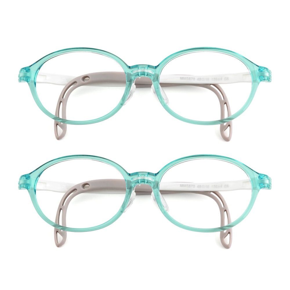 EYEBUDDY Kids Blue Light Blocking Glasses for Boys Girls, Computer Gaming Bluelight Glasses for Ages 7-13 (C09-Kids Blue Light Glasses-5879Green, Millimeters, Age7-13 | 49)