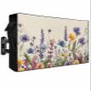 Hsqirky Outdoor TV Cover for 60 to 65 Inch, Spring Floral Weatherproof & Waterproof Outside TV Covers with Remote Pockets, Purple Flowers Summer Botanical Rustic Outdoor TV Enclosure for LED, LCD TVs view 1