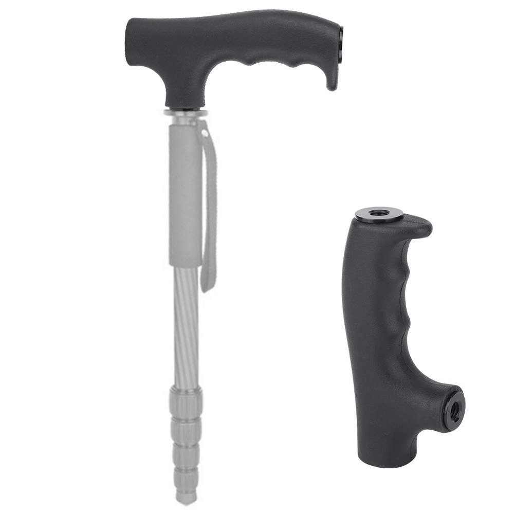 Camera Handle Grip, Monopod Handle Grip Trekking Pole Handle Grip for DSLR Camera Camcorder Smartphone Action Camera Black